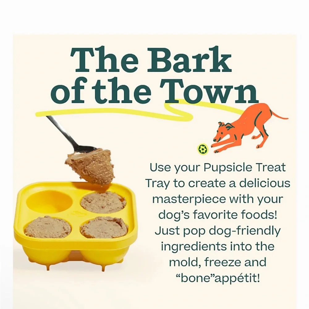 Woof Pupsicle Treat Tray Mold Treat Dispenser Dog Toy, Small